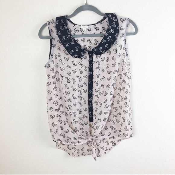 marisol Tops - Marisol Peter Pan Collar  Tank Top Blouse Medium